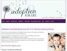 Tablet Screenshot of adoptionforlife.com